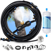 Nelyeqwo 26ft misting system outdoors for patio cooling