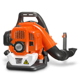 Neo-TEC 52cc backpack blower with padded harness reduces fatigue during large yard cleanups.