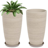 Neoaider tall planter 21inch front view demonstrates durable outdoor-ready design.