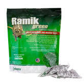 Neogen Ramik Green 45-Mini Bait Packs pellets for long-lasting rodent control.