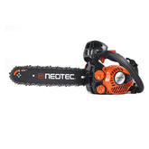 NEOTEC 12-inch top-handle chainsaw front view for precise pruning
