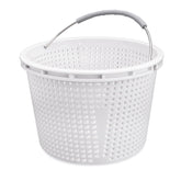 Neowah 8-inch pool skimmer basket, front view, shows robust debris capture.