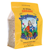 Neptune's Harvest crab and lobster shell plant food bag showing nutrients for robust lawn growth
