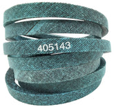 Neryera 405143 deck drive belt close-up highlighting durable construction.