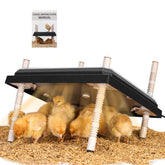 NesCozy Brooder Heating Plate 15W providing gentle warmth for newborn chicks