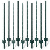 Nessxa 10-pack metal fence posts 6ft tall for durable garden boundaries.