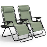 Nestl Zero Gravity Chairs pair, assembled and ready for outdoor lounging on patio or beach.