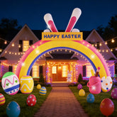 Nestly 10ft Easter Archway with LED illumination for vibrant outdoor celebrations.