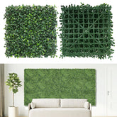 NETAP artificial grass wall panel close-up leaves showing dense realism for indoor decor