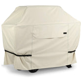NettyPro grill cover on a 60-inch grill shields from sun and rain.