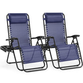 NEWBULIG zero gravity chair blue folding design for easy transport.