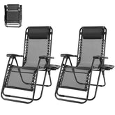 NEWBULIG Zero Gravity chairs pair in outdoor setup offering relaxed yard lounging