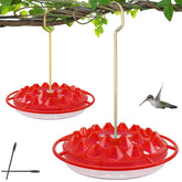 NEWCARLAB hummingbird feeder exterior view with bright red color attracting birds
