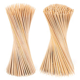 Newflager 12in bamboo skewers with pointed tips for easy piercing and even grilling.