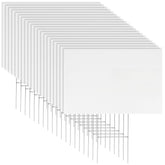 Newflager yard sign 17x12 white blank for outdoor advertising and events