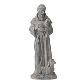 Newman House Studio St Francis garden statue with lambs for serene outdoor decor