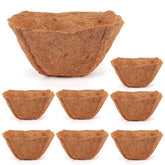 Newtay coir liner square 14in basket provides a natural, sturdy base for planters.