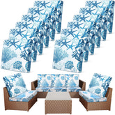 Newwiee 12 piece cushion cover set protects outdoor cushions from wear and spills