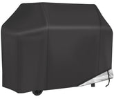 NEXCOVER 55-inch grill cover on a grill, protecting from rain and sun