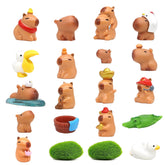 Niberda mini capybara figurines set for charming miniature scenes.