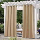 NICETOWN outdoor curtain panel front view offers full coverage and privacy.