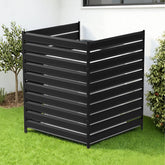 Nidouillet 3-panel air-conditioner fence front view showing compact outdoor screen design