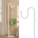 Niffgaff 74-inch shepherds hook stand base ensures stable outdoor display for feeders and decor.