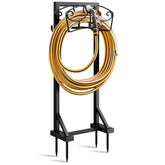 Niffgaff garden hose holder stand base stability keeps hoses secure on uneven ground.