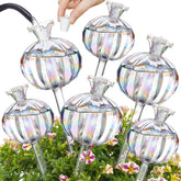 NiHome cactus watering bulb large iridescent in glass provides steady hydration.