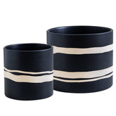 Nihow modern ceramic plant pot with 6-inch diameter, ideal for mid-sized indoor plants.