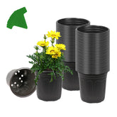 Niiiice 60-pack 1-gallon soft plastic plant pots arranged for seed starting and transplanting.