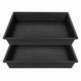 NIMYAU square saucer 10-inch bundle catches overflow water indoors and outdoors.