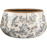 Ninehaoou vintage ceramic planter with ice crack glaze adds rustic charm to any space.
