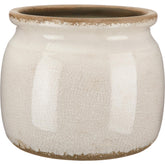 Ninehaoou vintage planter with crackle glaze enhances rustic home decor.