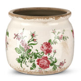 Ninehaoou vintage planter front view showcases rustic charm for shelves.