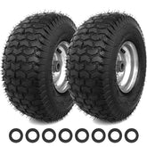 NING SHUO 15x6.00-6 tire assembly demonstrates sturdy construction for heavy loads.