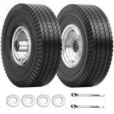 NING SHUO flat-free tire with 10-inch wheel for maintenance-free cart use.