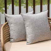 NiNi ALL outdoor waterproof pillow cover in grey with easy 18x18 fit for cushions