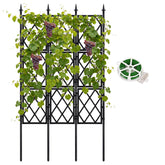 Nisoger 5.25ft metal garden trellis outdoor frame supports climbing plants with durable construction.