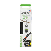 Nite Ize Gear Tie 12-inch black coil secures cables with a durable, reusable grip.