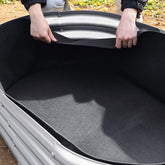 Niuyhe 2mm fabric grow bed bag inside a metal raised bed for durability