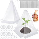Niuyhe garden cloche set covers seedlings while allowing sunlight to reach roots.