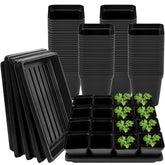 NNG 2.6 inch black square nursery pot with drainage holes for germination