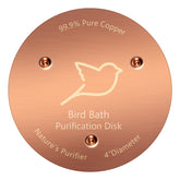 NNG birdbath copper disk, 0.6mm, purifies water for birds.