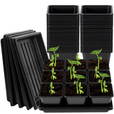 NNG square nursery pots 3.5in black with drainage for seedlings.