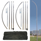 Nobrandd 2-pack flag pole kit assembled for easy setup and strong outdoor display.
