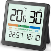 NOKLEAD indoor thermometer hygrometer front view for precise room readings.