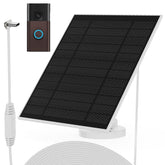 Nooukut 6W solar panel for Ring Doorbell powering outdoor use.