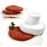 Norpro hamburger press assembly showing compact design for quick patty prep.