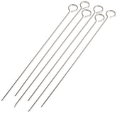 Norpro stainless steel 12-inch skewers flat wide for easy food slide